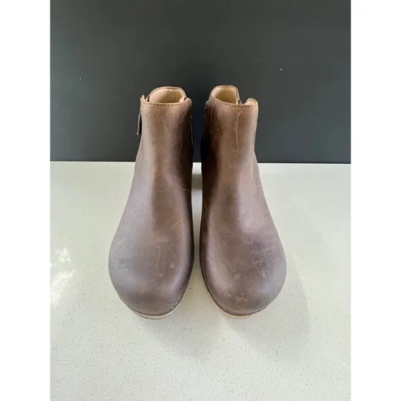 Dansko Lizanne brown Leather Boots Booties for Women Size 39