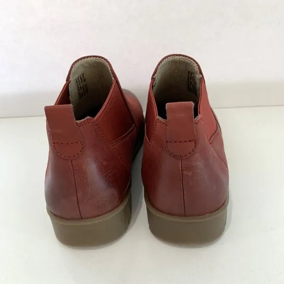 Dansko Louisa Booties Burnished Calf Leather Chelsea Boot Red Size 39 US 8.5 - 9