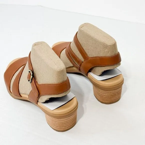 DANSKO NWB Sz 38 Tan/Luggage Nappa Leather Tansy Comfort Sandals