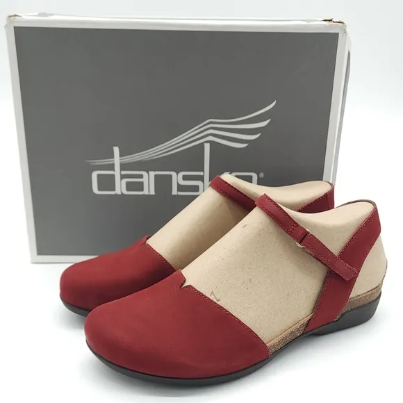 Dansko Rowan Women's Casual Slingback Cinnabar Milled Nubuck Sandals Size 8.5-9