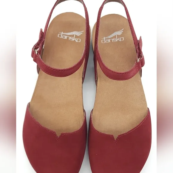 Dansko Rowan Women's Casual Slingback Cinnabar Milled Nubuck Sandals Size 8.5-9