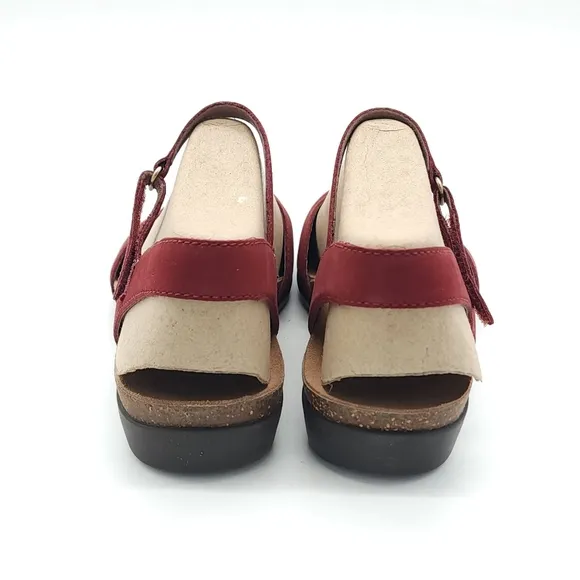 Dansko Rowan Women's Casual Slingback Cinnabar Milled Nubuck Sandals Size 8.5-9