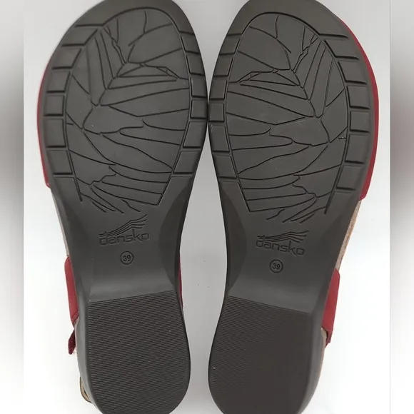 Dansko Rowan Women's Casual Slingback Cinnabar Milled Nubuck Sandals Size 8.5-9