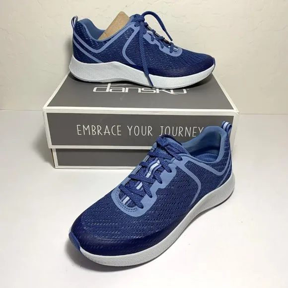 Dansko Sky Mesh Sneakers Lace Up Low Top Blue Size 37 US 6.5 - 7 NEW