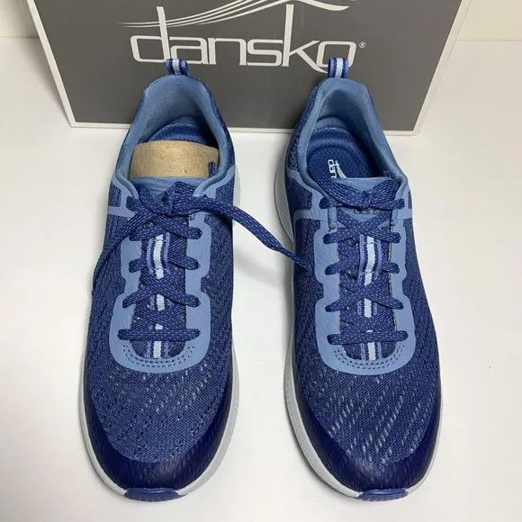 Dansko Sky Mesh Sneakers Lace Up Low Top Blue Size 37 US 6.5 - 7 NEW