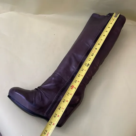 Dark gray Ash over the knee leather boots