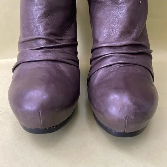 Dark gray Ash over the knee leather boots