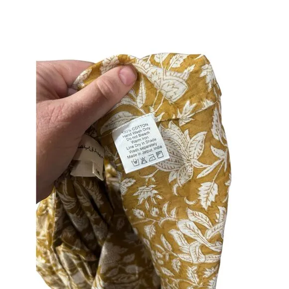Daughters of India Kyra Mini Dress Golden Palm