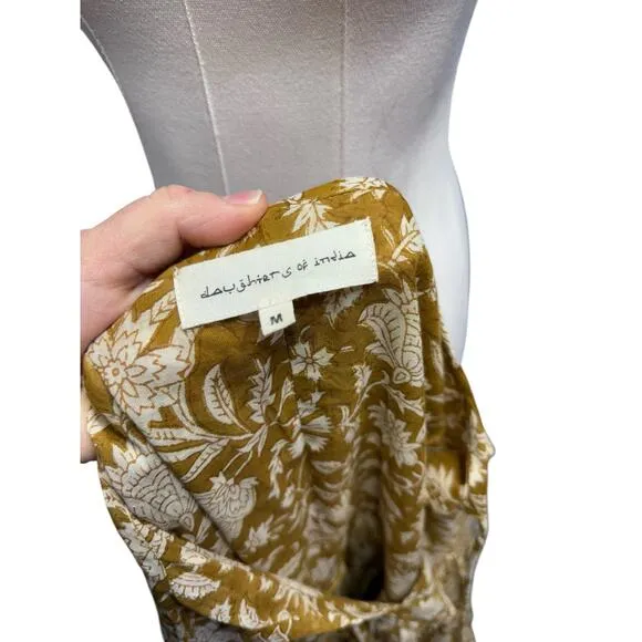 Daughters of India Kyra Mini Dress Golden Palm