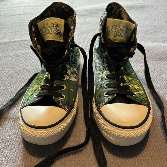 DC Comics &quot;Killer Croc&quot; Converse Chuck Taylor All Star Shoes Size Men's 8 Rare
