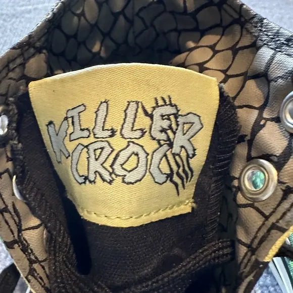 DC Comics &quot;Killer Croc&quot; Converse Chuck Taylor All Star Shoes Size Men's 8 Rare