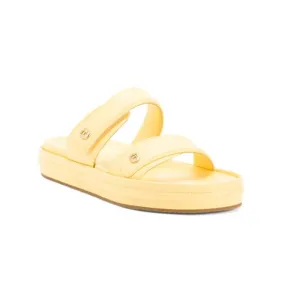 DEE OCLEPPO Soft Yellow Leather Finland Footbed Sandals