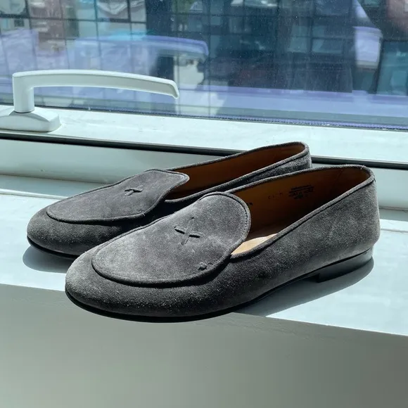 Del Toro Milano Loafers (size 10.5; Grigio / gray suede)