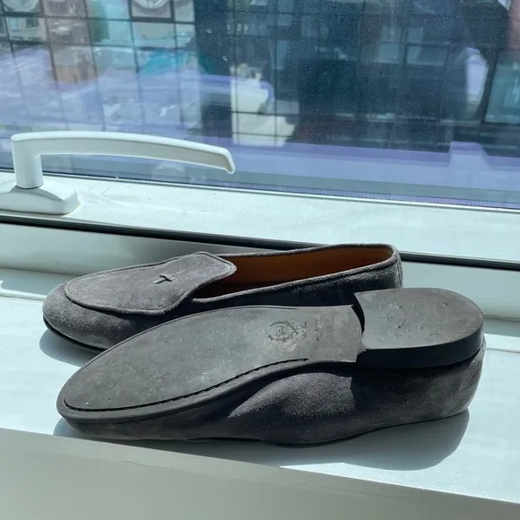 Del Toro Milano Loafers (size 10.5; Grigio / gray suede)