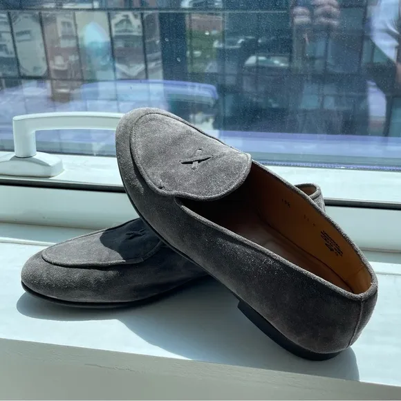 Del Toro Milano Loafers (size 10.5; Grigio / gray suede)