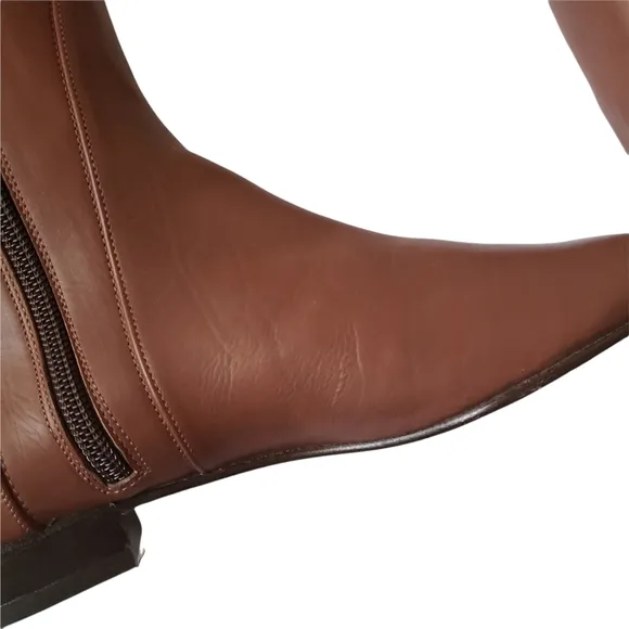 Delman Molly Mahagony Leather Tall Boots