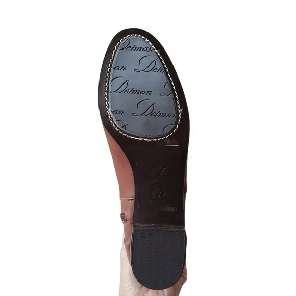 Delman Molly Mahagony Leather Tall Boots