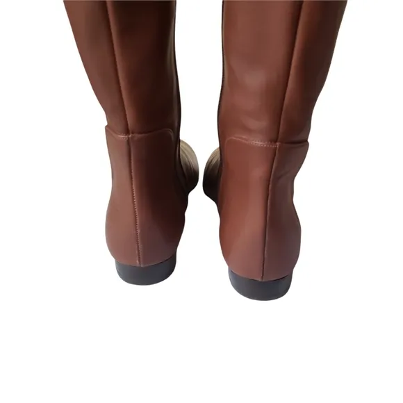 Delman Molly Mahagony Leather Tall Boots