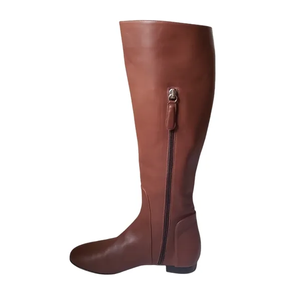 Delman Molly Mahagony Leather Tall Boots