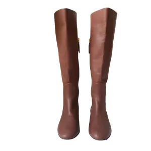 Delman Molly Mahagony Leather Tall Boots