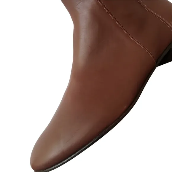 Delman Molly Mahagony Leather Tall Boots