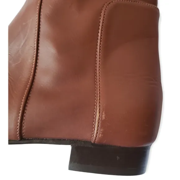 Delman Molly Mahagony Leather Tall Boots