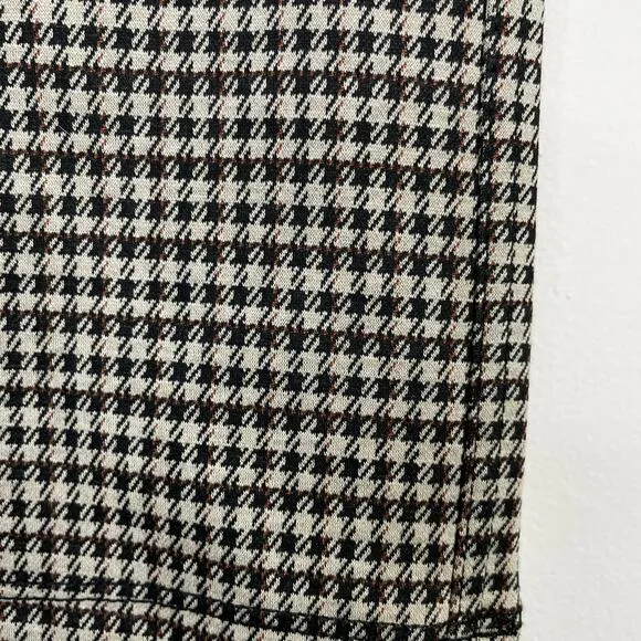 Democracy Ab-Solution Madeleine Houndstooth Ponte Knit Utility Short Skirt 8 new