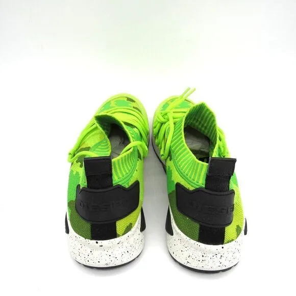 Diesel Camouflage Men's Slip-On Sock Sneakers in Green Sz 5.5