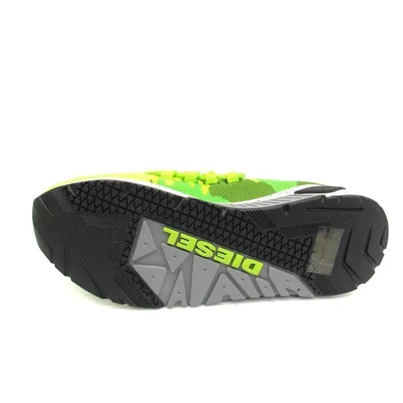 Diesel Camouflage Men's Slip-On Sock Sneakers in Green Sz 5.5