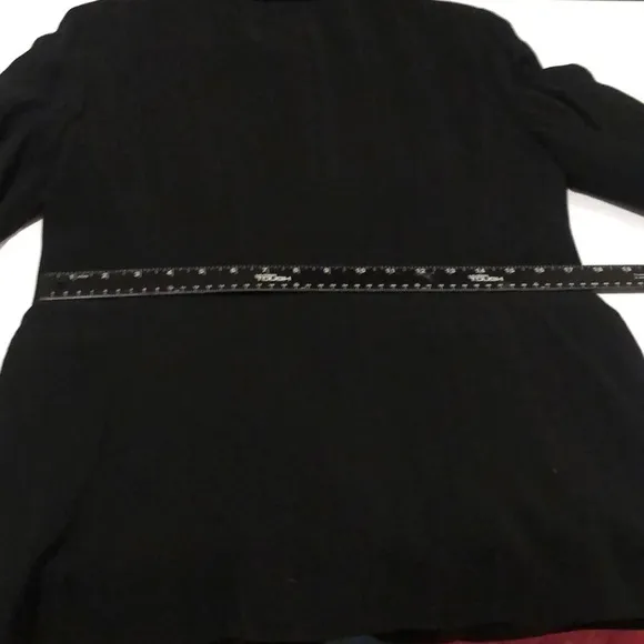 DKNY by DONNA KAREN NEW YORK size 10 black wool blend jacket hip length TTS