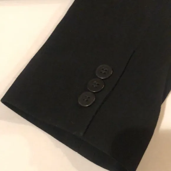 DKNY by DONNA KAREN NEW YORK size 10 black wool blend jacket hip length TTS