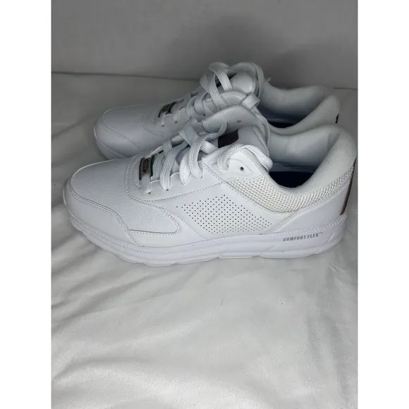 DOCKERS MEN'S SIZE 9.5 WIDE WIDTH SNEAKER WHITE ENDURANCE COMFORT FLEX‎ NWT