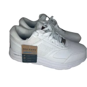 DOCKERS MEN'S SIZE 9.5 WIDE WIDTH SNEAKER WHITE ENDURANCE COMFORT FLEX‎ NWT