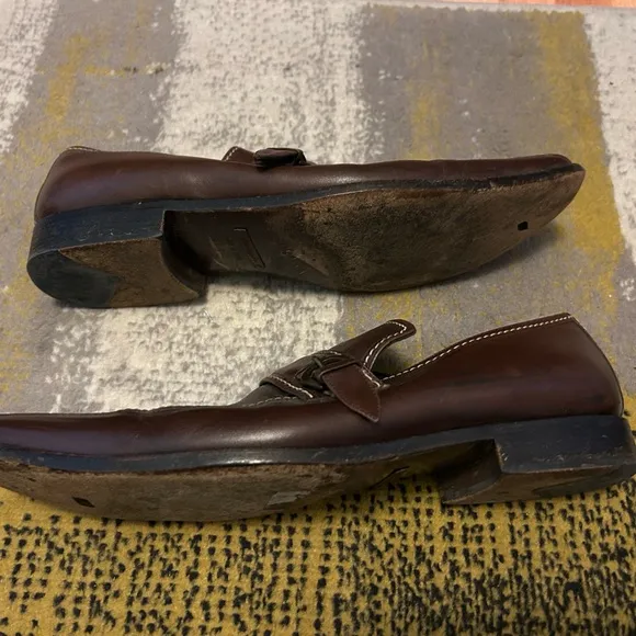 Dolce &amp; Gabbana Brown Leather Loafers with Penny Strap