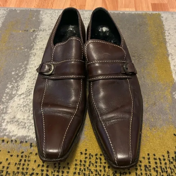 Dolce &amp; Gabbana Brown Leather Loafers with Penny Strap