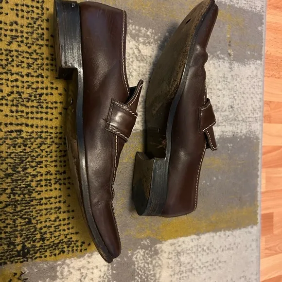 Dolce &amp; Gabbana Brown Leather Loafers with Penny Strap