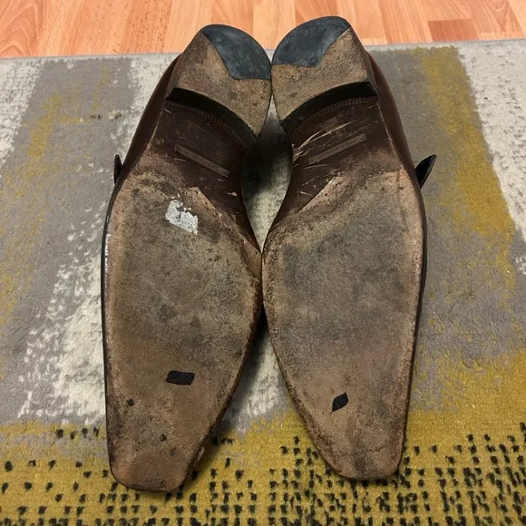 Dolce &amp; Gabbana Brown Leather Loafers with Penny Strap
