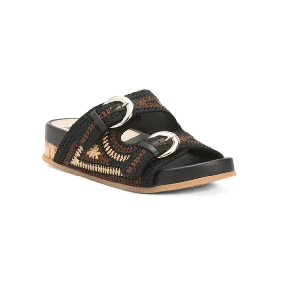 DOLCE VITA Black Ralli Buckle Sandals