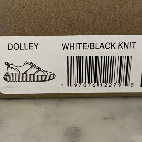 Dolce Vita Dolley Woven Sneakers In Black &amp; White Size 7.5