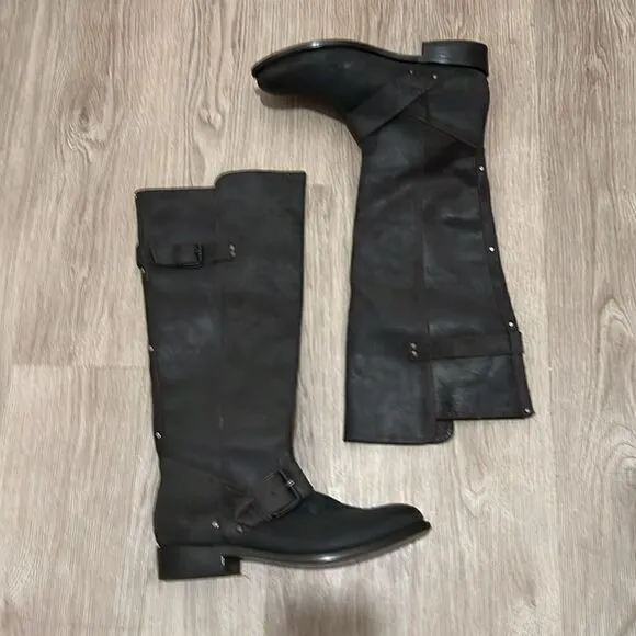 Dolce Vita Lucianna Leather Pull On Riding Boots