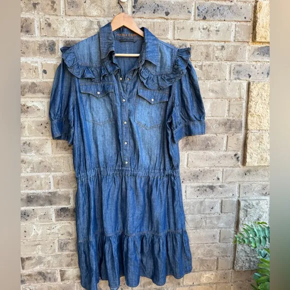 Double D Ranch Punchy Dress - Denim Size XL