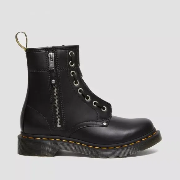 Dr. Martens 1460 Double Zip Leather Lace Up Boots