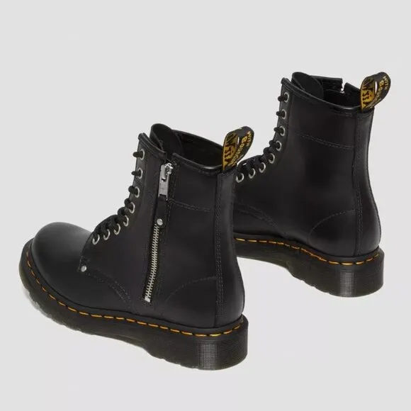 Dr. Martens 1460 Double Zip Leather Lace Up Boots