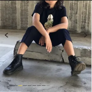 Dr. Marten’s 1460 J Black Leather Zippered Boots