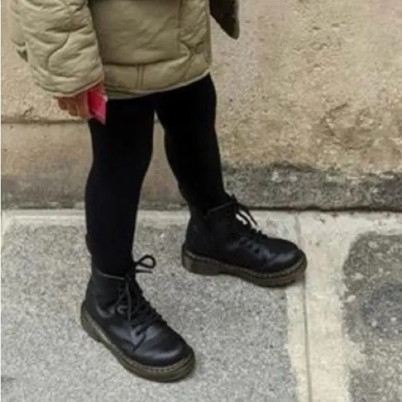 Dr. Marten’s 1460 J Black Leather Zippered Boots