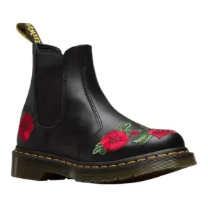 Dr. Martens 2976 VONDA CHELSEA BOOTS Size 5 Black Leather Floral Rose Boot