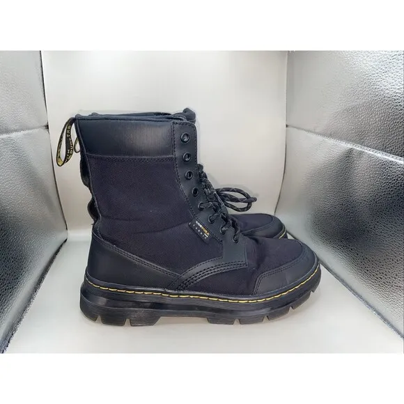 Dr Martens Boots Combs Tech Jungle Mens 9 Womens 10 Black Canvas (no strap)