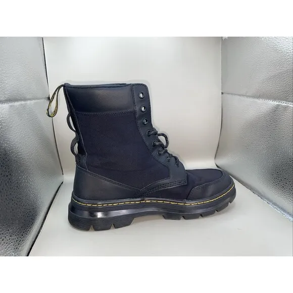 Dr Martens Boots Combs Tech Jungle Mens 9 Womens 10 Black Canvas (no strap)