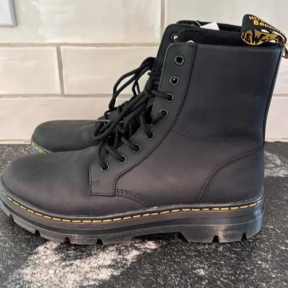 Dr. Martens Combs Leather Casual Black Boots Men's size 11 NEW