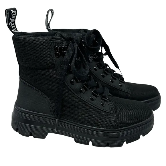 Dr. Martens Combs W Women's Black Utility Combat Boot Size 6